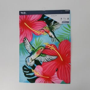 Style Selections Hummingbird Hibiscus Garden Flag 12.5x18 Double Sided 6300531